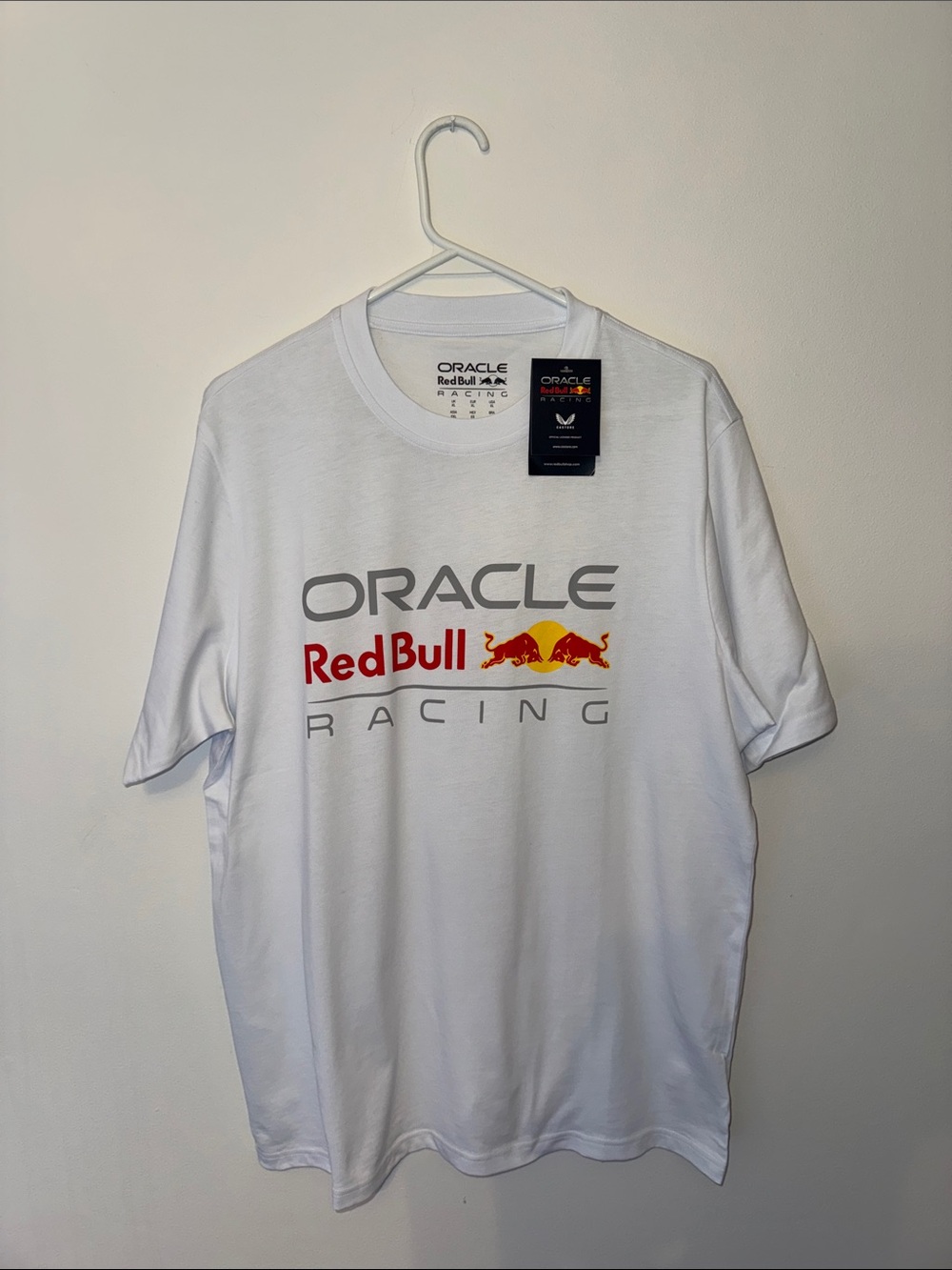 Red Bull Racing Men's White Logo Tee